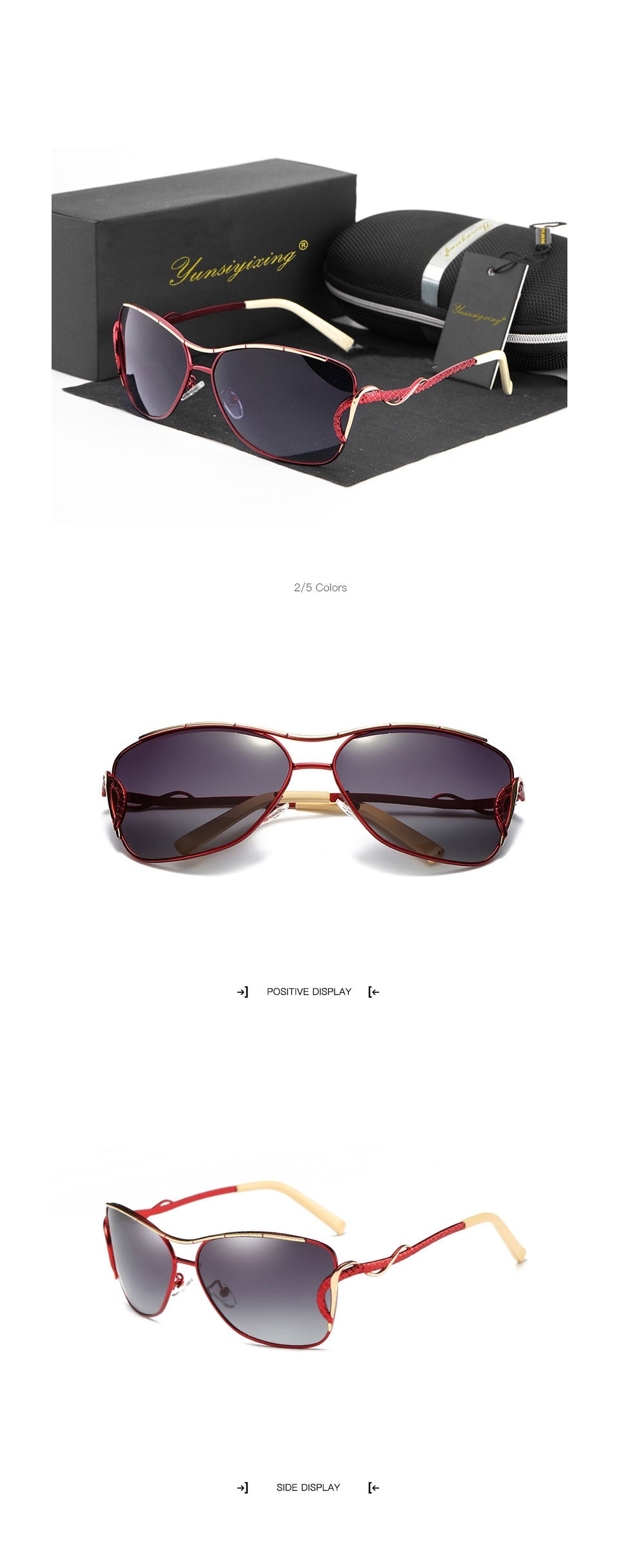 Women's Vintage Butterfly Fashion Polarized Big Frame Eyewear Sunglasses - Women Sunglasses - DYAVOR®