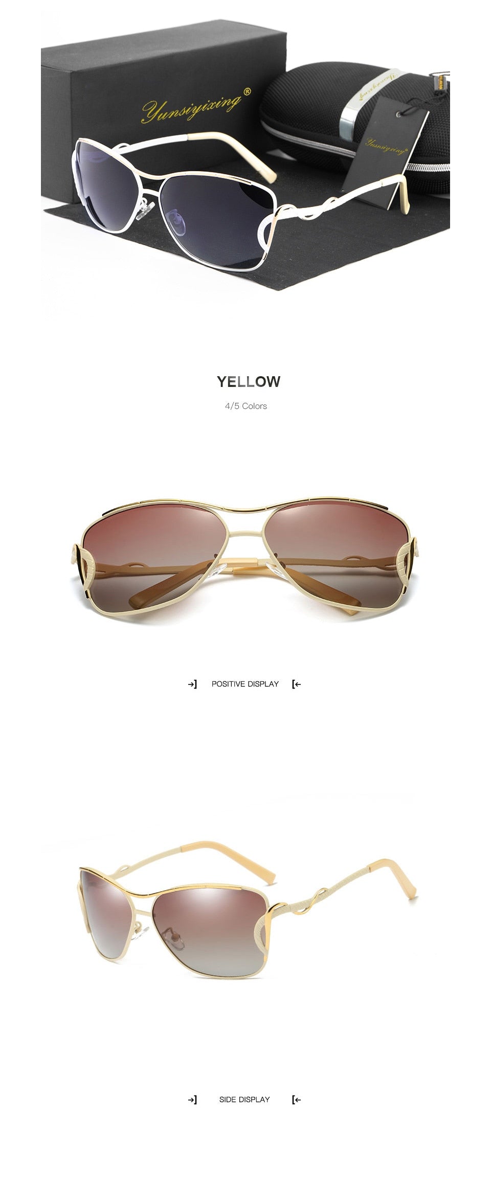 Women's Vintage Butterfly Fashion Polarized Big Frame Eyewear Sunglasses - Women Sunglasses - DYAVOR®
