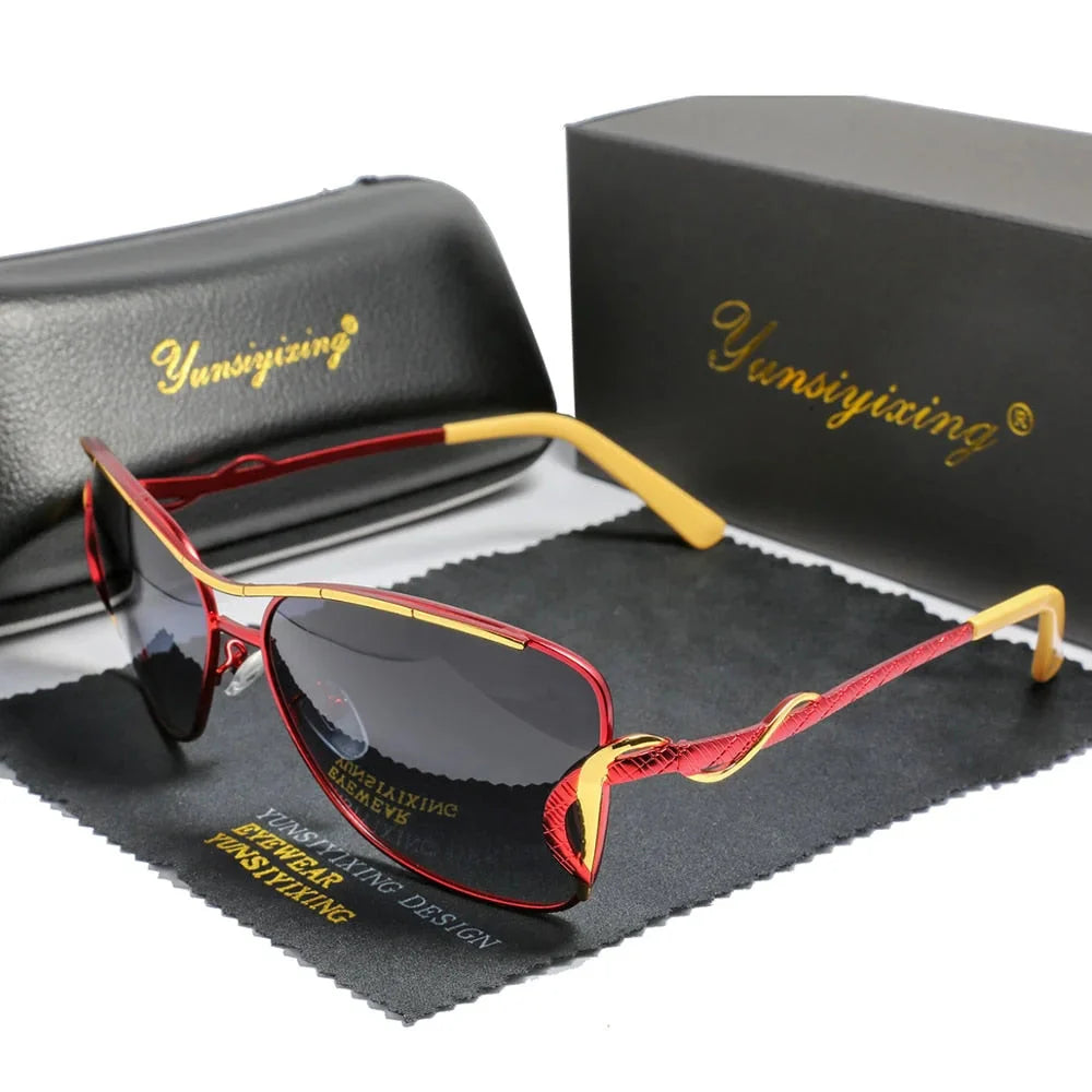 Women's Vintage Butterfly Fashion Polarized Big Frame Eyewear Sunglasses - Women Sunglasses - DYAVOR®