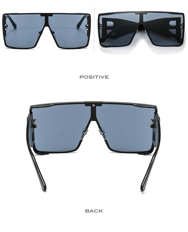 Women's Retro Fashion UV400 Large Frame Square Metal Sunglasses - Women Sunglasses - DYAVOR®