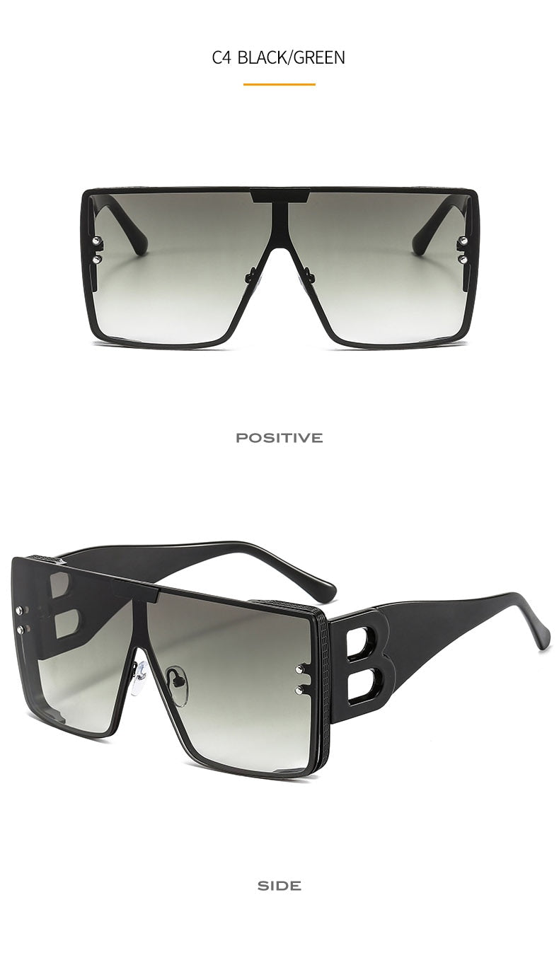 Women's Retro Fashion UV400 Large Frame Square Metal Sunglasses - Women Sunglasses - DYAVOR®