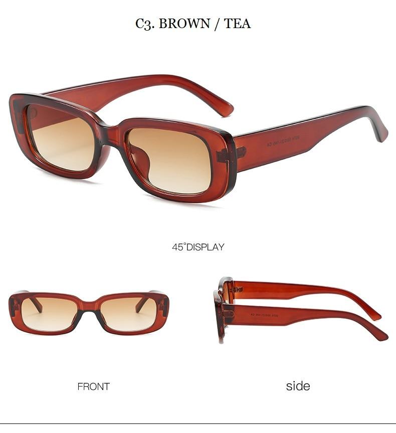 Women's Retro Trending Cool Rectangle Black Designer Sunglasses - Women Sunglasses - DYAVOR®