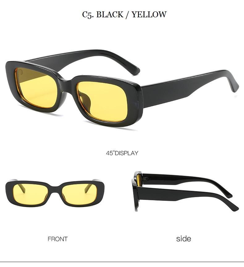 Women's Retro Trending Cool Rectangle Black Designer Sunglasses - Women Sunglasses - DYAVOR®