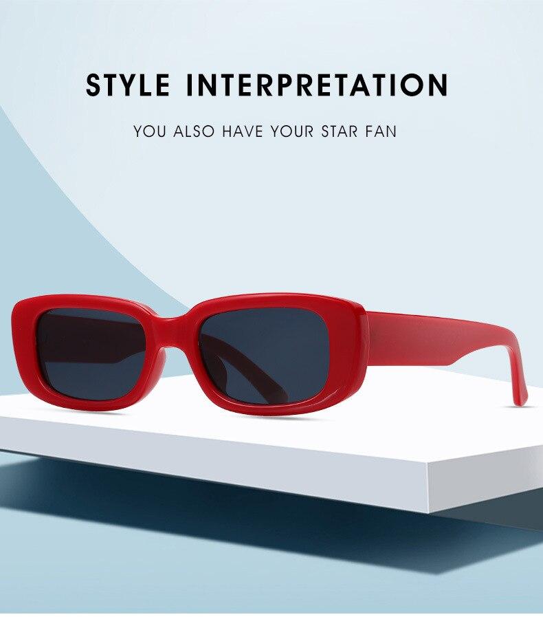 Women's Retro Trending Cool Rectangle Black Designer Sunglasses - Women Sunglasses - DYAVOR®