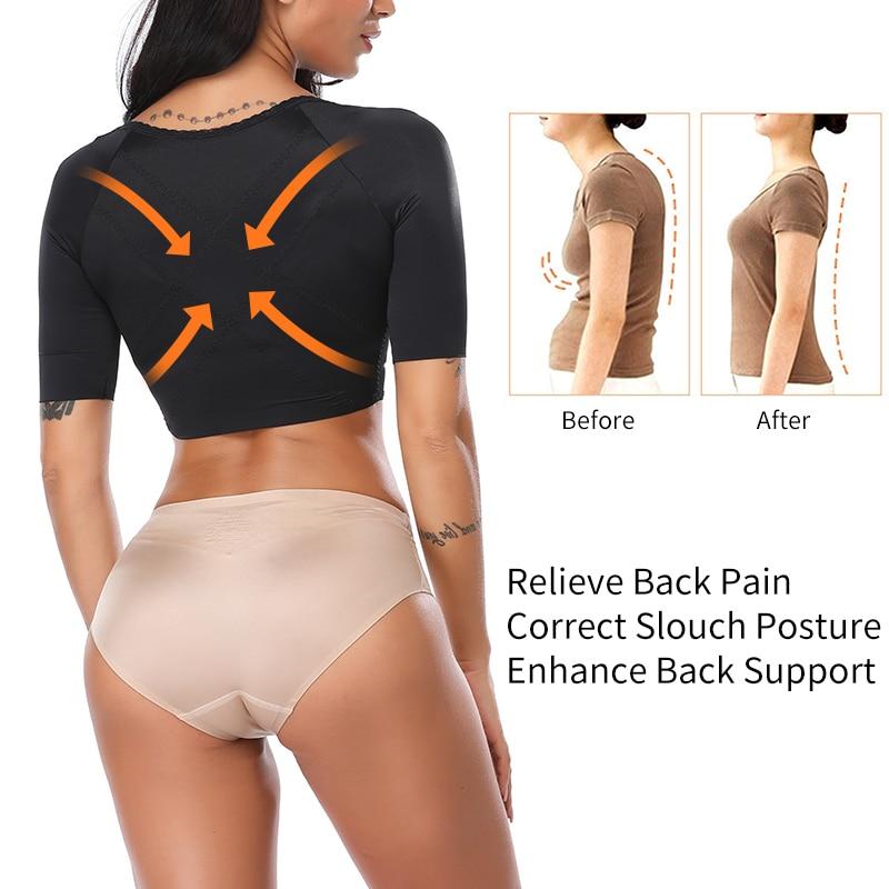 Women's Short Sleeves Crop Top Bra Body Shaper Shapewear Slimmers - Slimmers - DYAVOR®