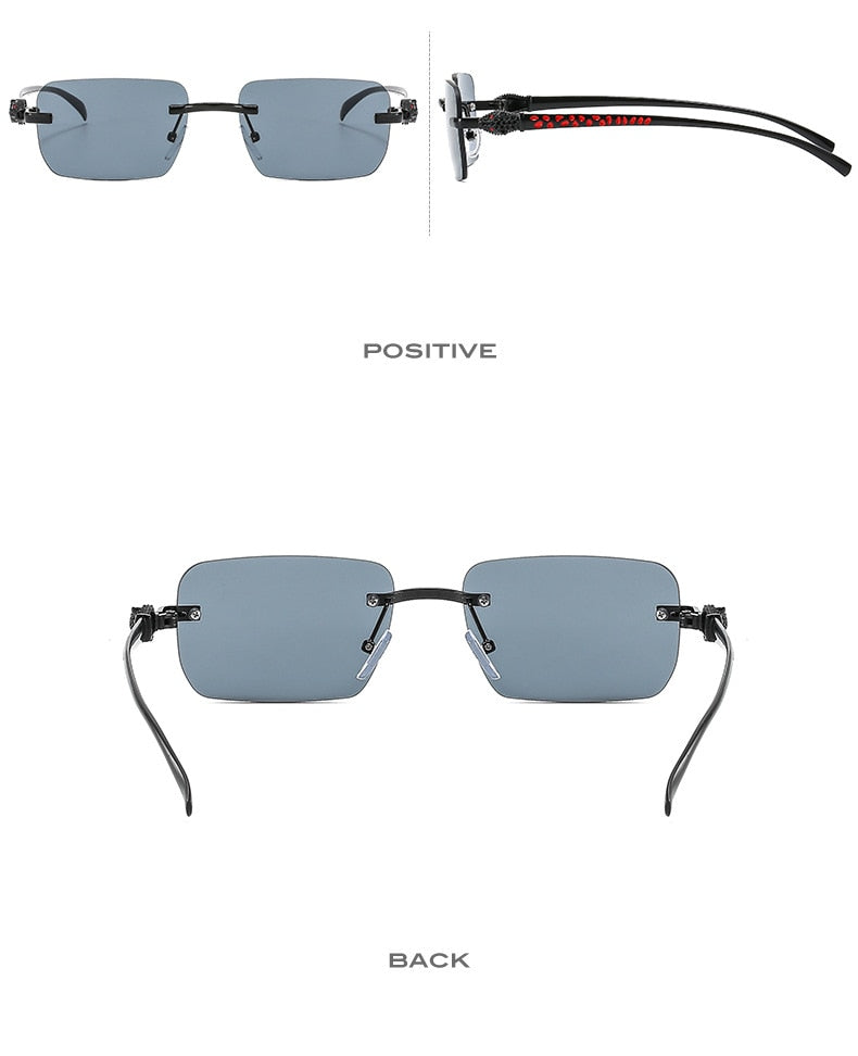 Women's Vintage Fashion Designer Rimless Small Square Sunglasses - Women Sunglasses - DYAVOR®