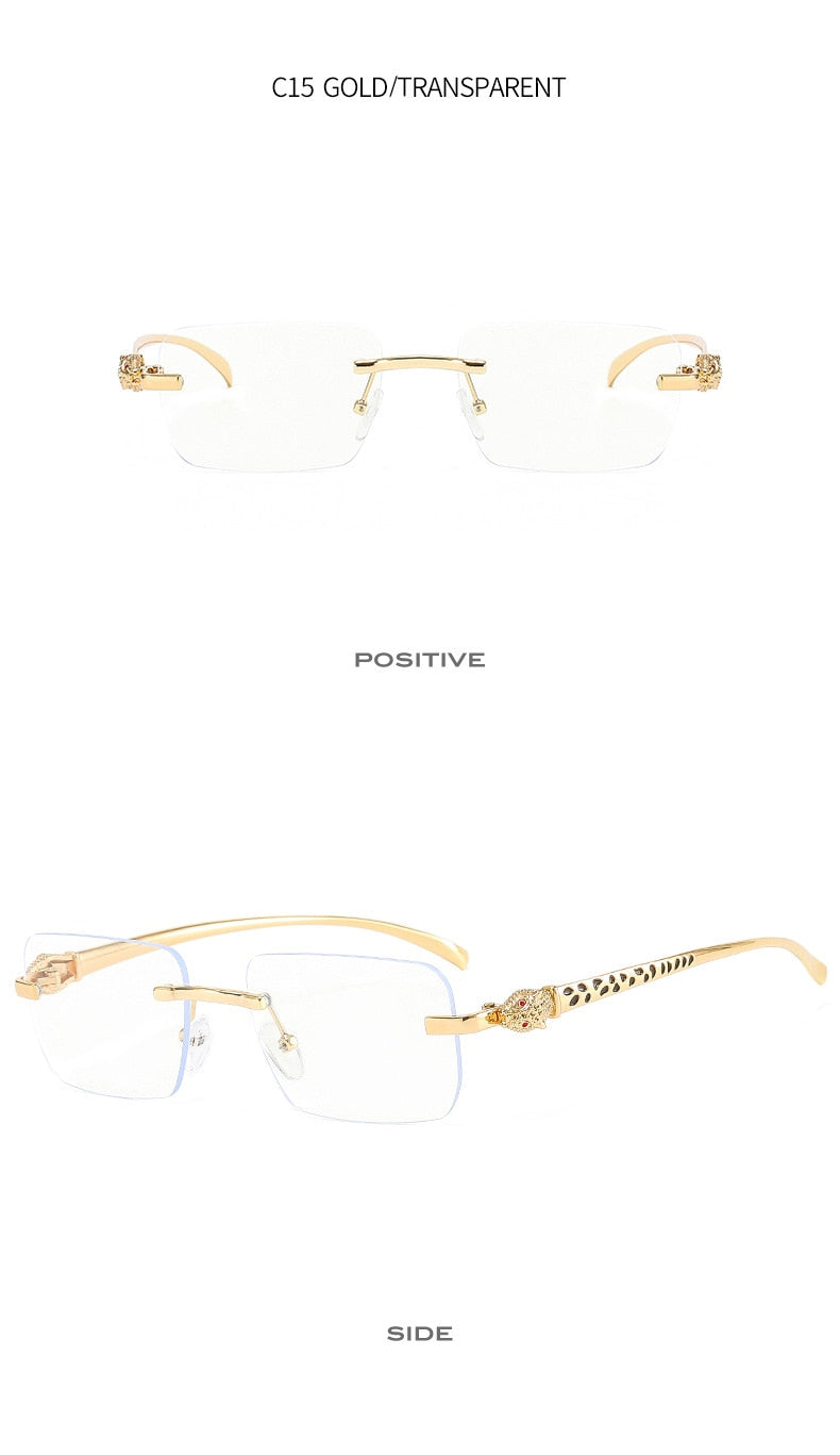 Women's Vintage Fashion Designer Rimless Small Square Sunglasses - Women Sunglasses - DYAVOR®