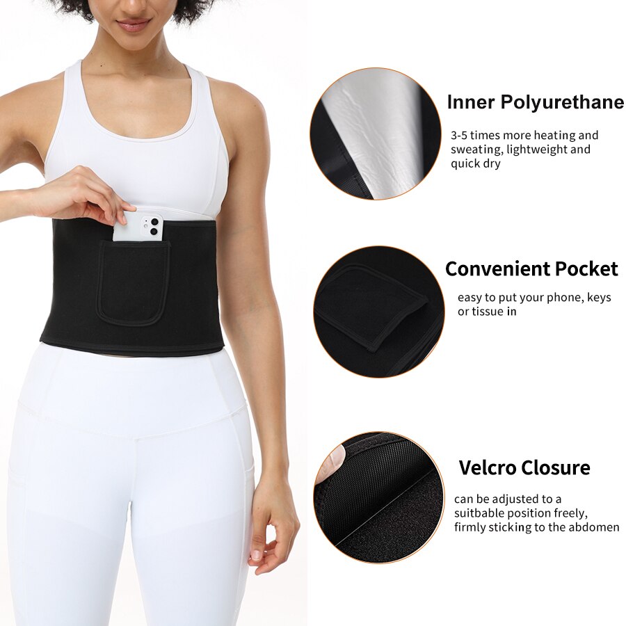 Women's Slim Weight Loss Waist Tummy Control Fitness Workout Pocket Belt - Tummy Control - DYAVOR®