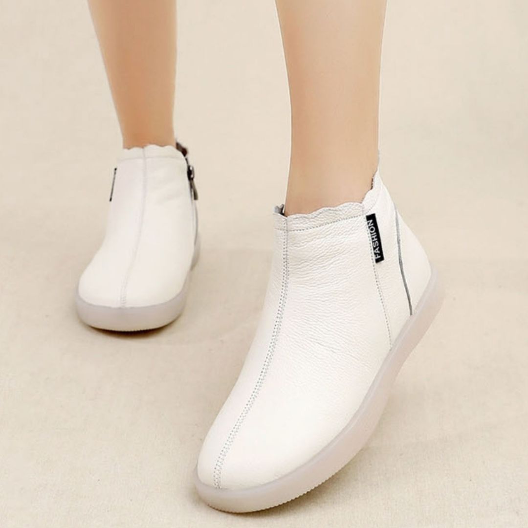 GRW Orthopedic Boots For Women Leather Comfortable Ankle Fur Lined Warm Winter Shoes - Orthopedic Shoes - DYAVOR®