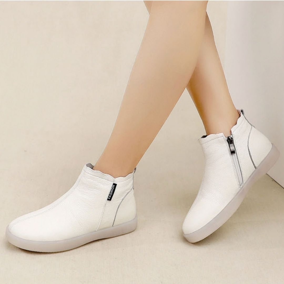 GRW Orthopedic Boots For Women Leather Comfortable Ankle Fur Lined Warm Winter Shoes - Orthopedic Shoes - DYAVOR®