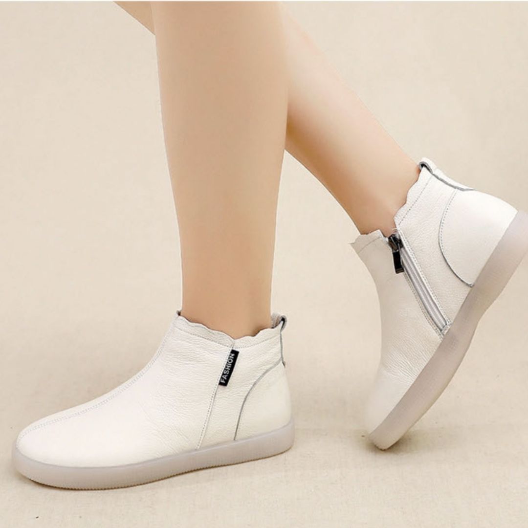 GRW Orthopedic Boots For Women Leather Comfortable Ankle Fur Lined Warm Winter Shoes - Orthopedic Shoes - DYAVOR®