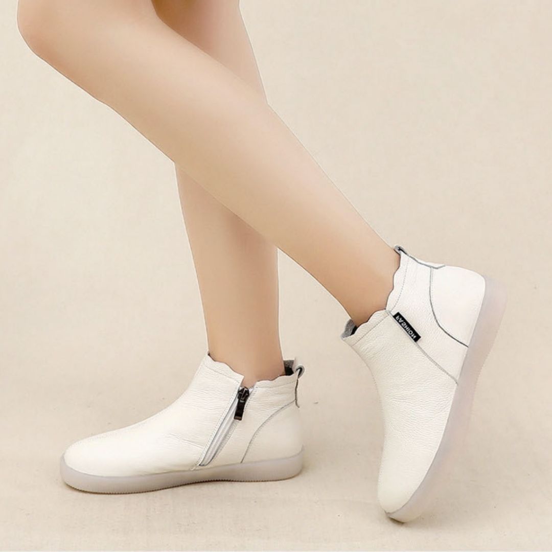 GRW Orthopedic Boots For Women Leather Comfortable Ankle Fur Lined Warm Winter Shoes - Orthopedic Shoes - DYAVOR®