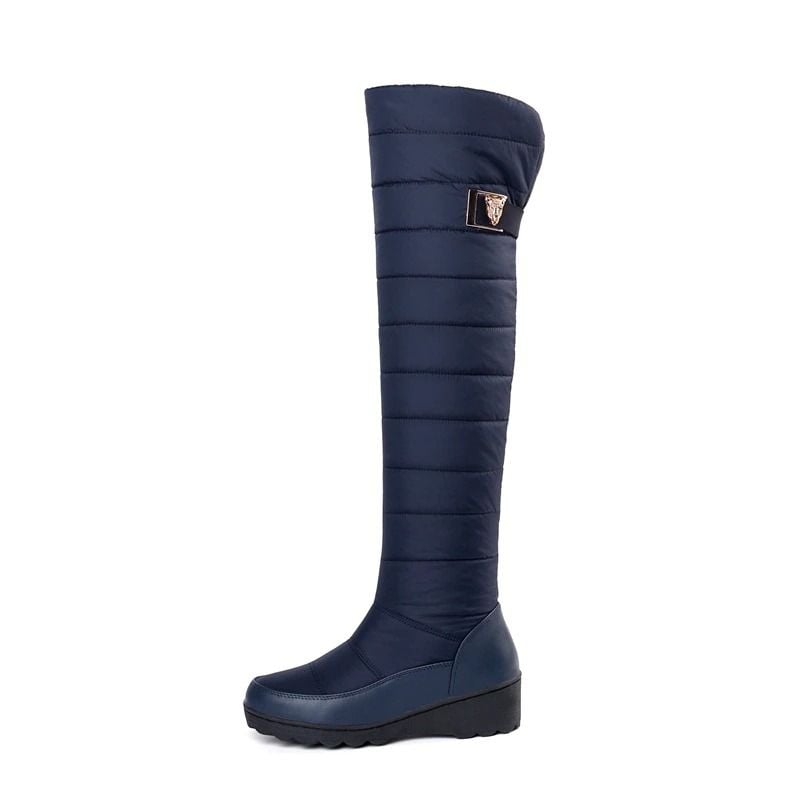 GRW Orthopedic Boots For Women High Knee Waterproof Fur Lined Round Toe Warm Winter Boots - Shoes - DYAVOR®