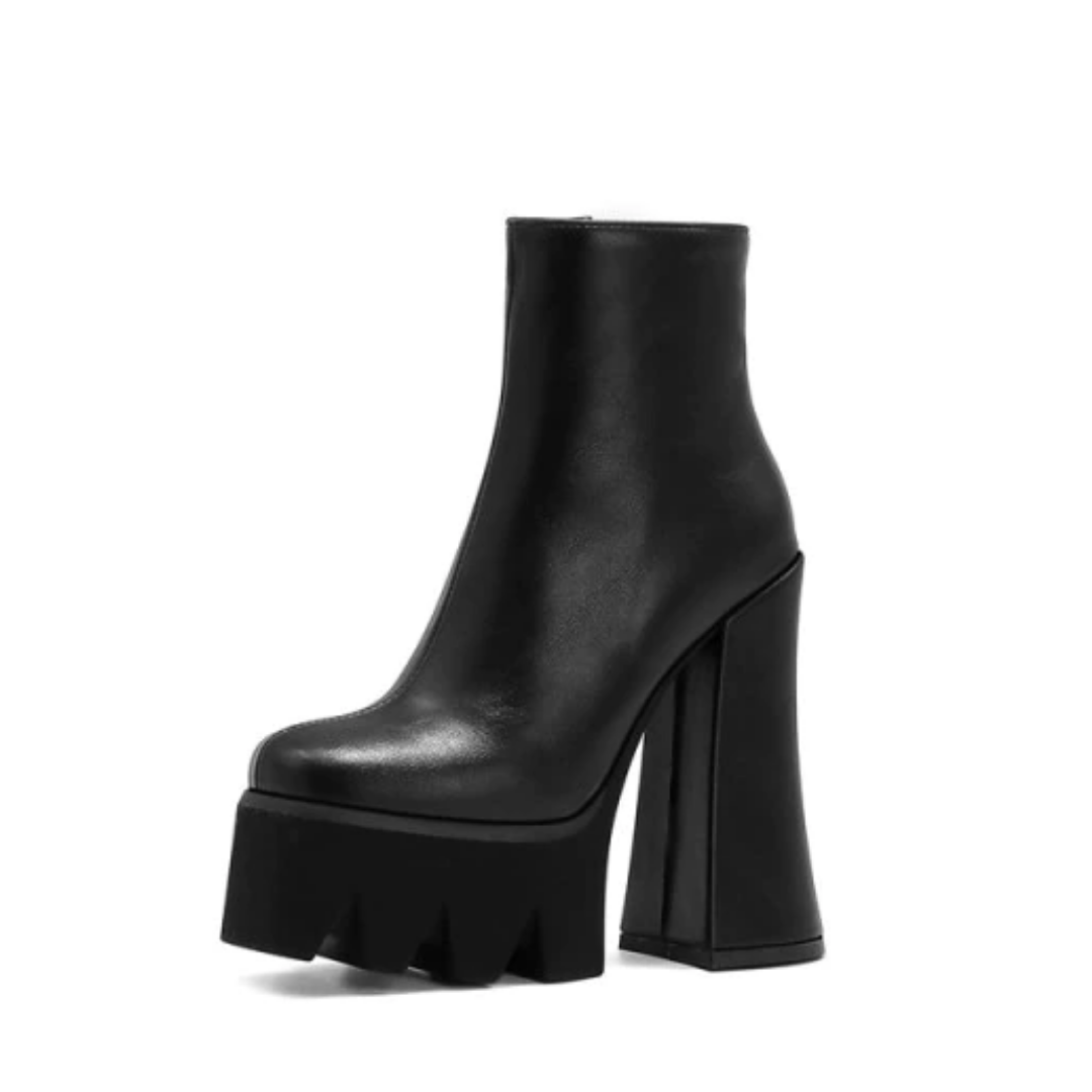 Radd Women's Black Platform Ankle Boots - Booties - DYAVOR®
