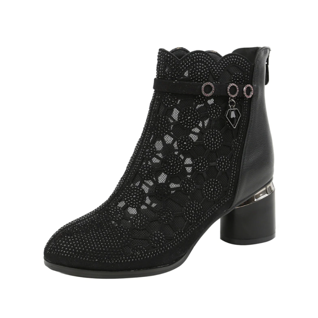 Dianne Women's Mesh Rhinestones Fashion Boots - Boots - DYAVOR®
