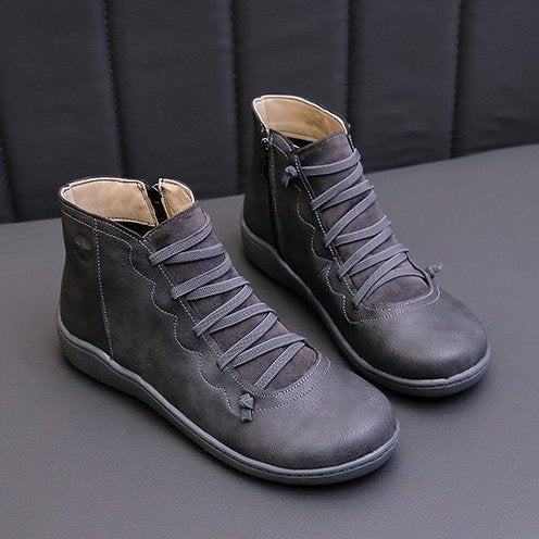 Groovywish Women Leather Waterproof Orthopedic Vintage Boots - - DYAVOR®