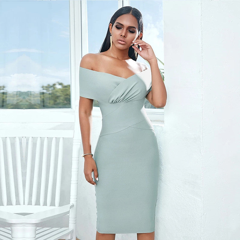 Off Shoulder Midi Party Dresses - Dresses - DYAVOR®