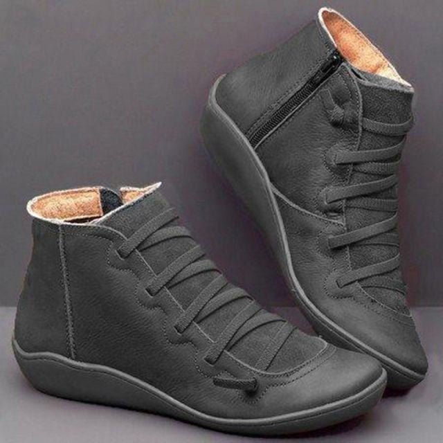 Groovywish Women Leather Waterproof Orthopedic Vintage Boots - - DYAVOR®