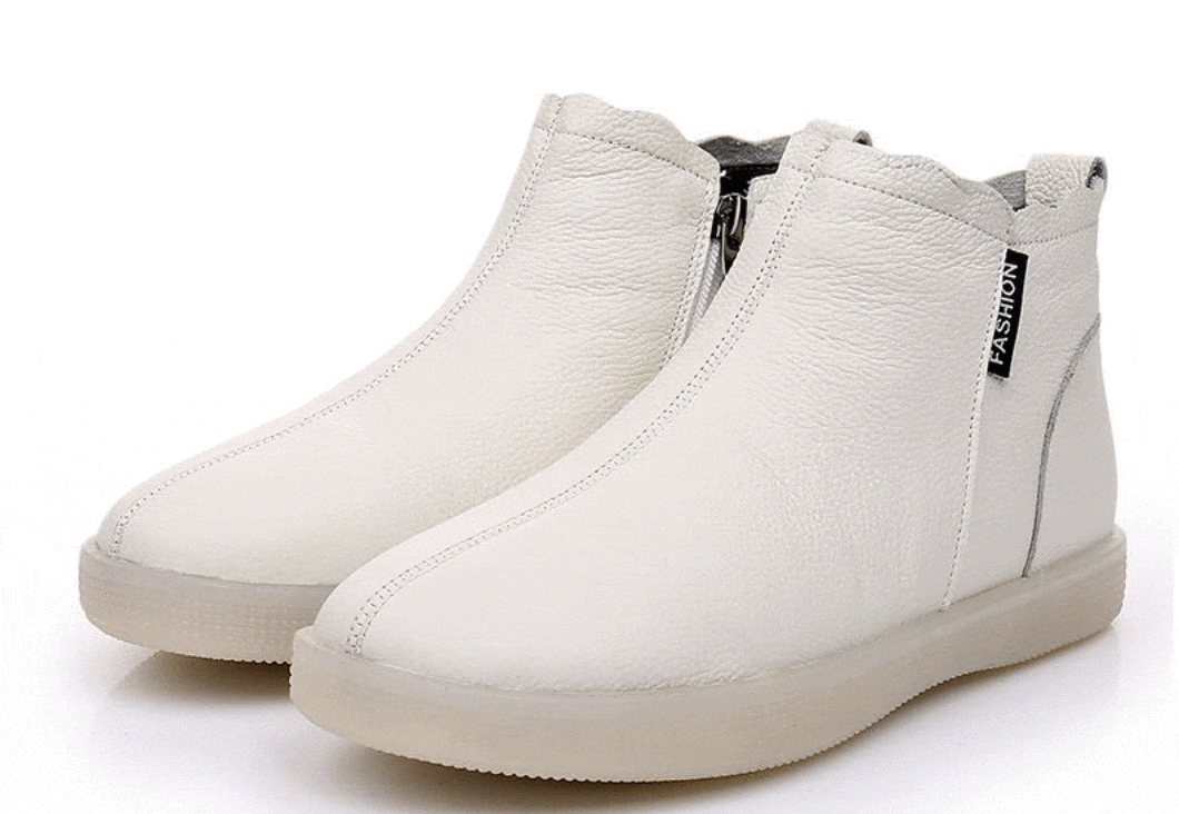 GRW Orthopedic Boots For Women Leather Comfortable Ankle Fur Lined Warm Winter Shoes - Orthopedic Shoes - DYAVOR®