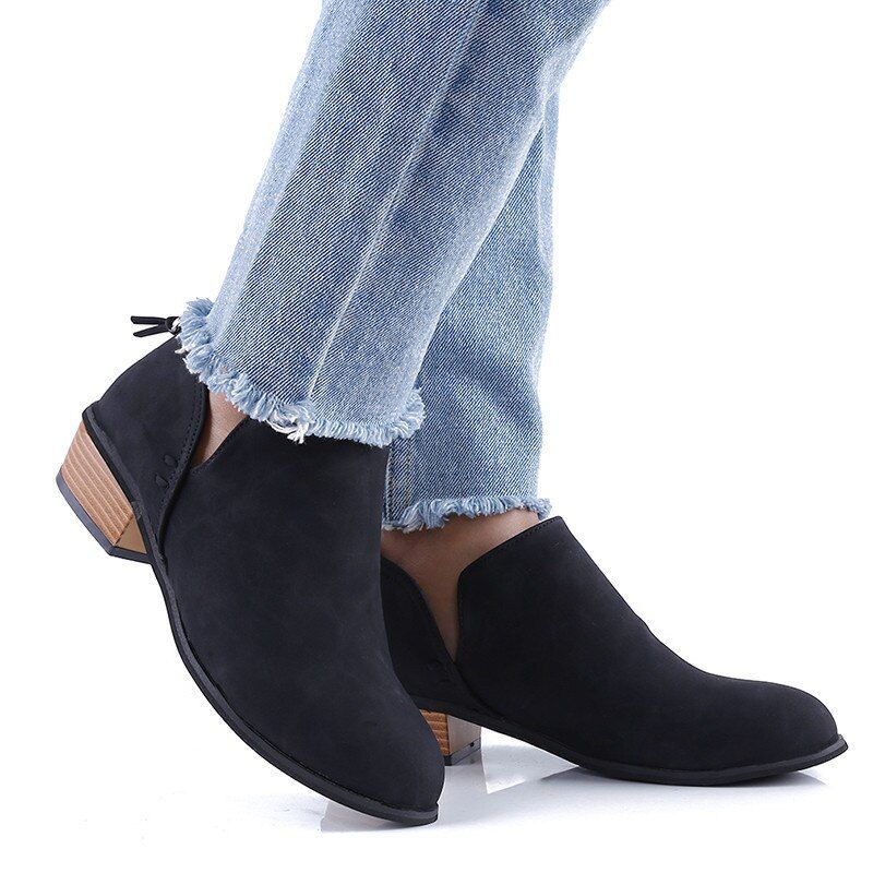 Groovywish Women Orthopedic Ankle Boots Zipper Stacked Heel - - DYAVOR®