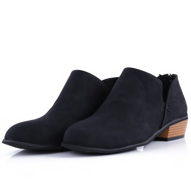 Groovywish Women Orthopedic Ankle Boots Zipper Stacked Heel - - DYAVOR®