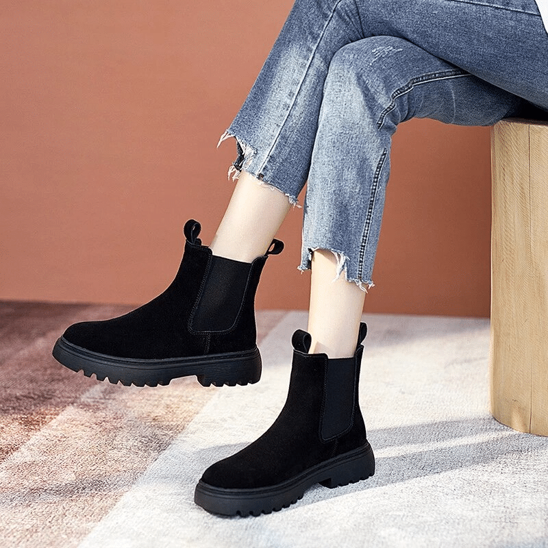 Groovywish Women Orthopedic Ankle Boots Chunky Sole - - DYAVOR®