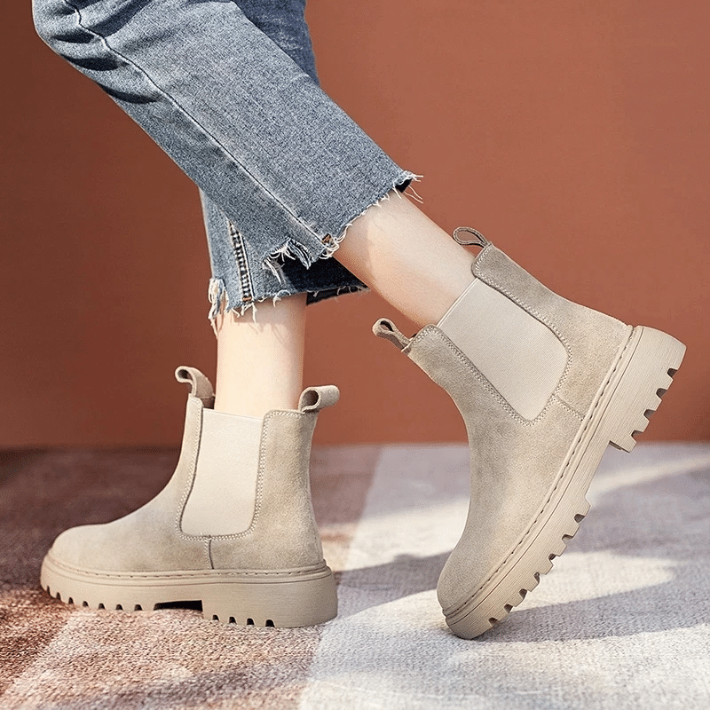 Groovywish Women Orthopedic Ankle Boots Chunky Sole - - DYAVOR®