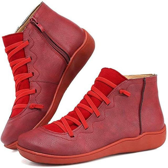 Groovywish Women Leather Waterproof Orthopedic Vintage Boots - - DYAVOR®