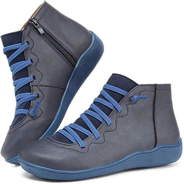 Groovywish Women Leather Waterproof Orthopedic Vintage Boots - - DYAVOR®