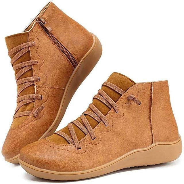 Groovywish Women Leather Waterproof Orthopedic Vintage Boots - - DYAVOR®