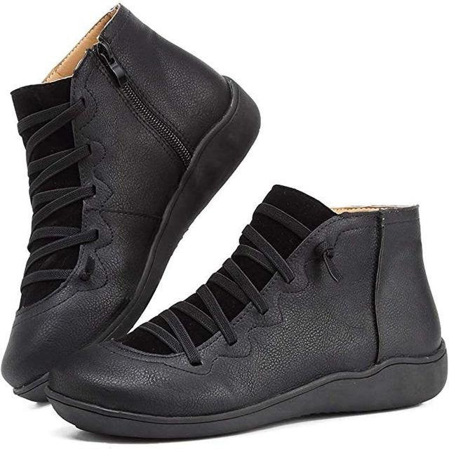 Groovywish Women Leather Waterproof Orthopedic Vintage Boots - - DYAVOR®