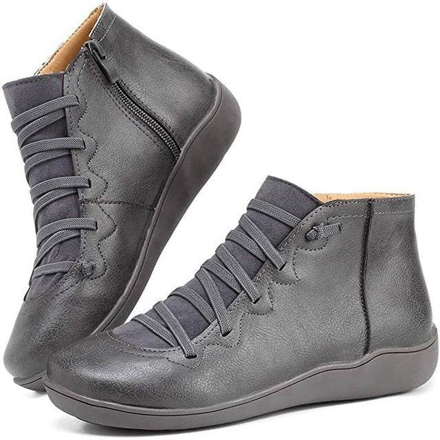 Groovywish Women Leather Waterproof Orthopedic Vintage Boots - - DYAVOR®