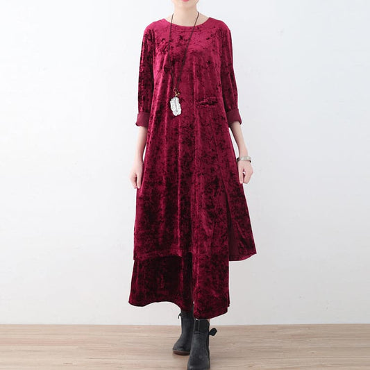 Fashion corduroy plus size tops and casual wide leg pants - Tops - DYAVOR®