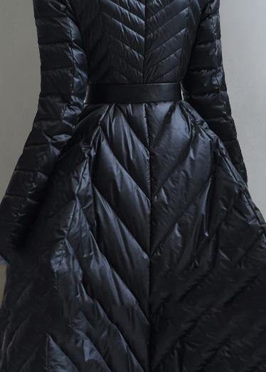 Oversize snow jackets tie waist coats black false two pieces down coat winter - - DYAVOR®