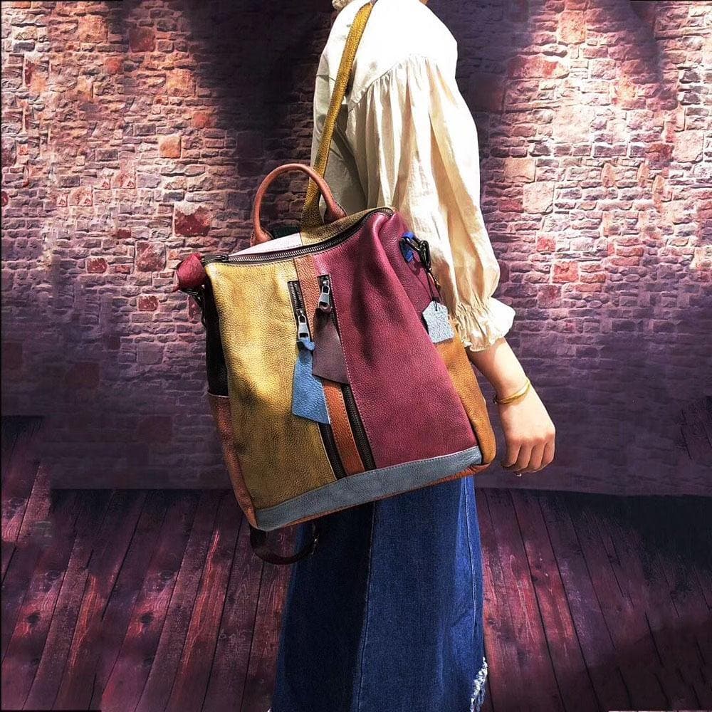 2021 Fashion Retro Handbag Backpack Genuine Leather Female Bag - - DYAVOR®