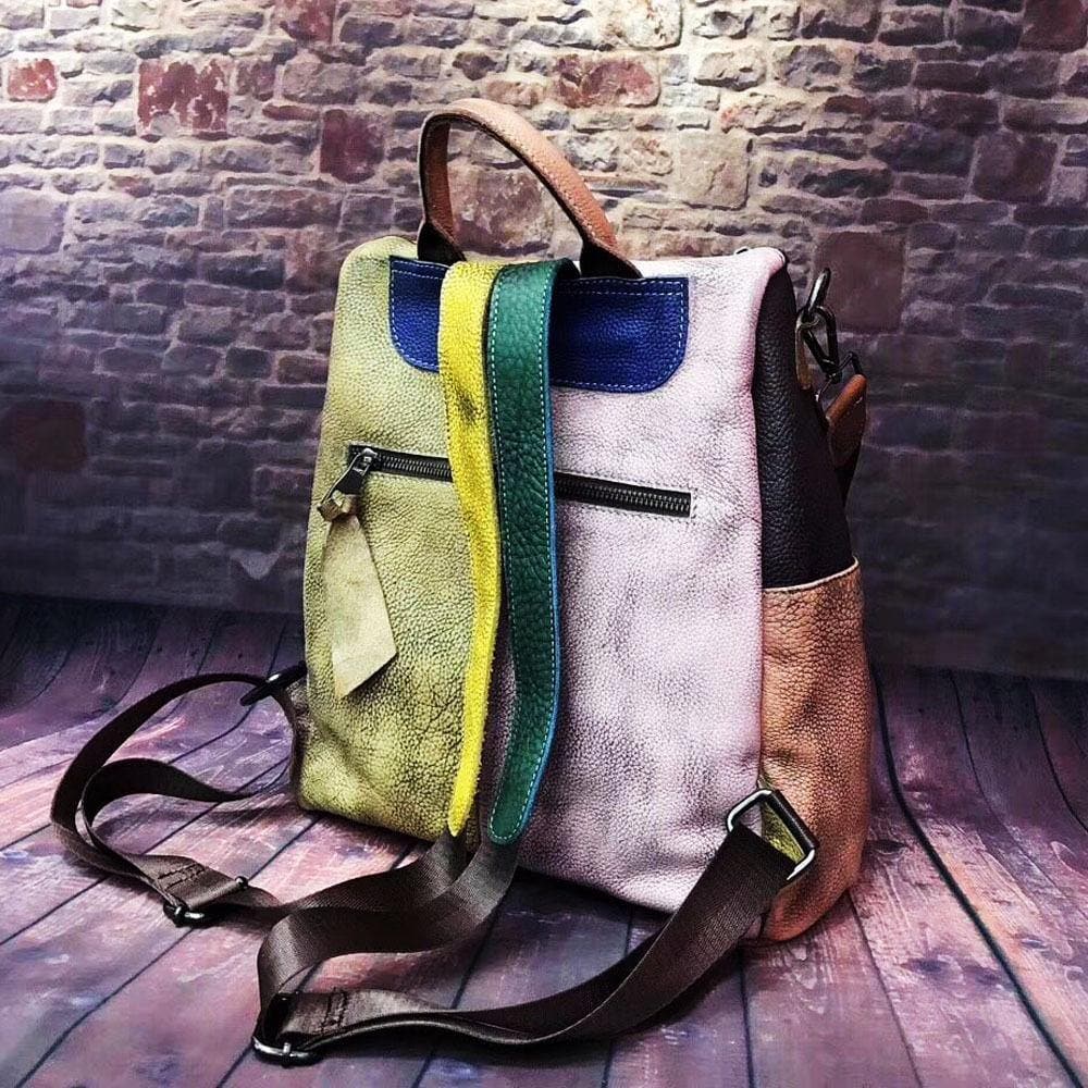 2021 Fashion Retro Handbag Backpack Genuine Leather Female Bag - - DYAVOR®