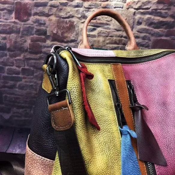 2021 Fashion Retro Handbag Backpack Genuine Leather Female Bag - - DYAVOR®