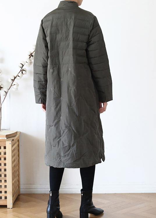 Green down jacket woman casual stand collar women parka warm Casual winter outwear - - DYAVOR®