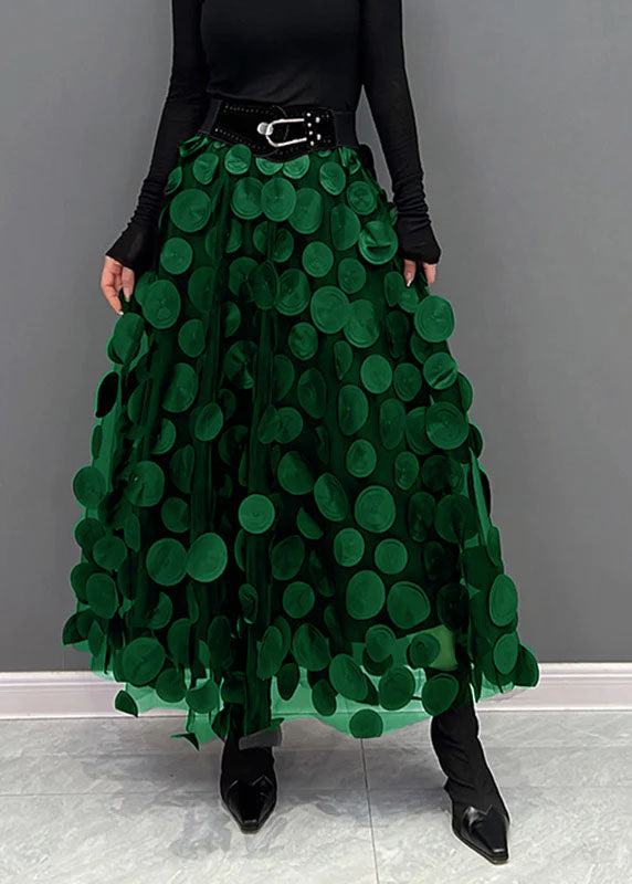 Elegant Purple Dot Patchwork Tulle Skirt Fall - Skirts - DYAVOR®
