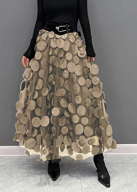 Elegant Purple Dot Patchwork Tulle Skirt Fall - Skirts - DYAVOR®