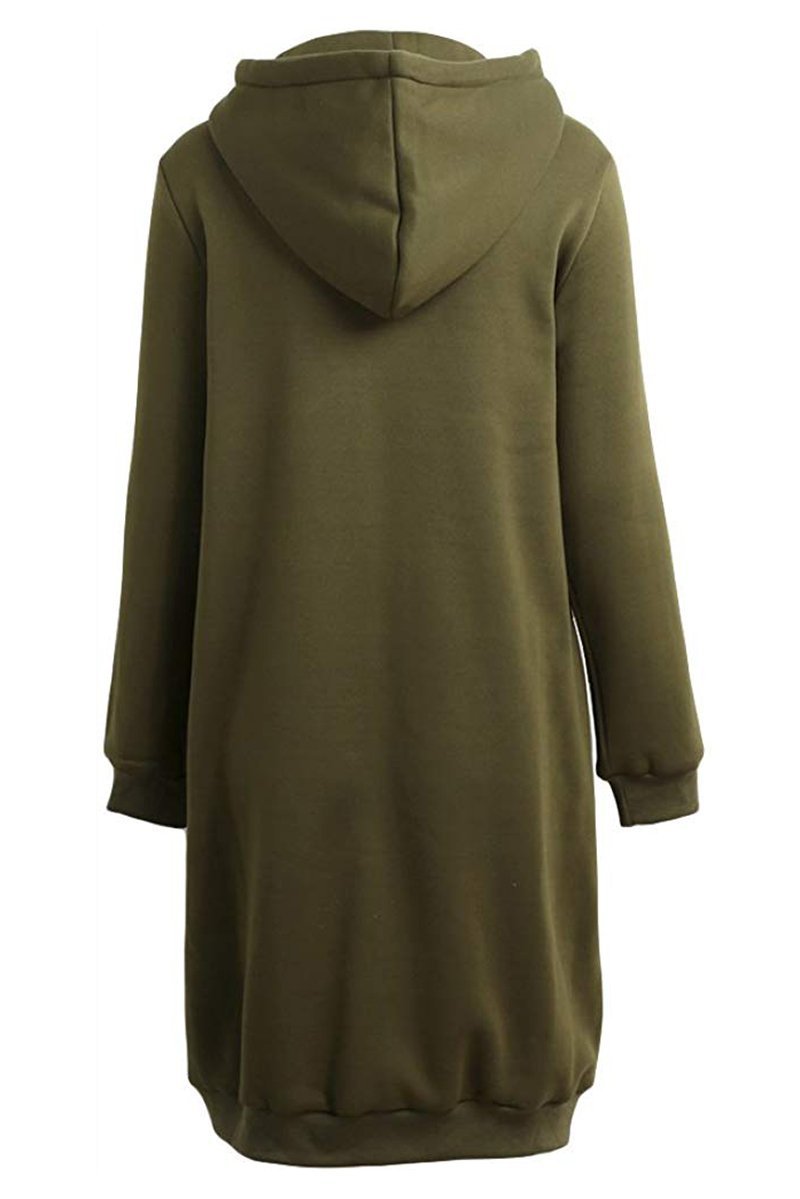 Oversized Long Zip Sweatshirt Hoodie - Coats & Jackets - DYAVOR®