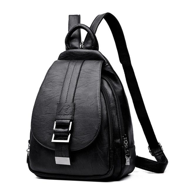 3-in-1 Women's Leather Casual Backpacks for Travel and School - Backpacks - DYAVOR®