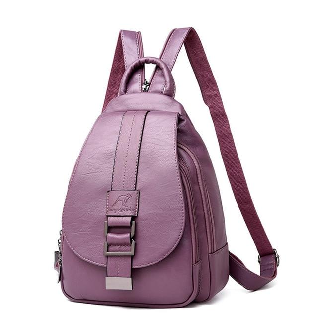 3-in-1 Women's Leather Casual Backpacks for Travel and School - Backpacks - DYAVOR®