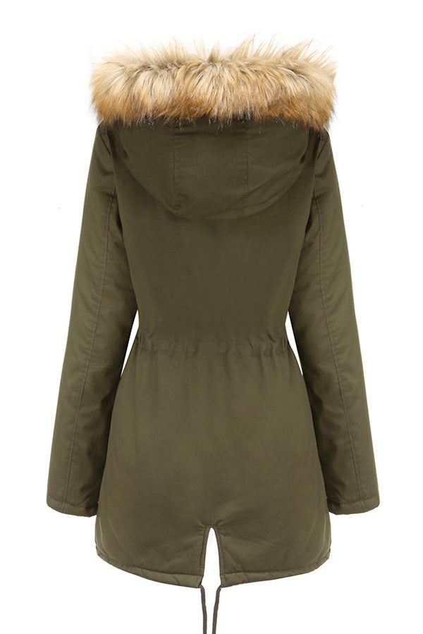 Large Hooded Cotton Velvet Coat - - DYAVOR®