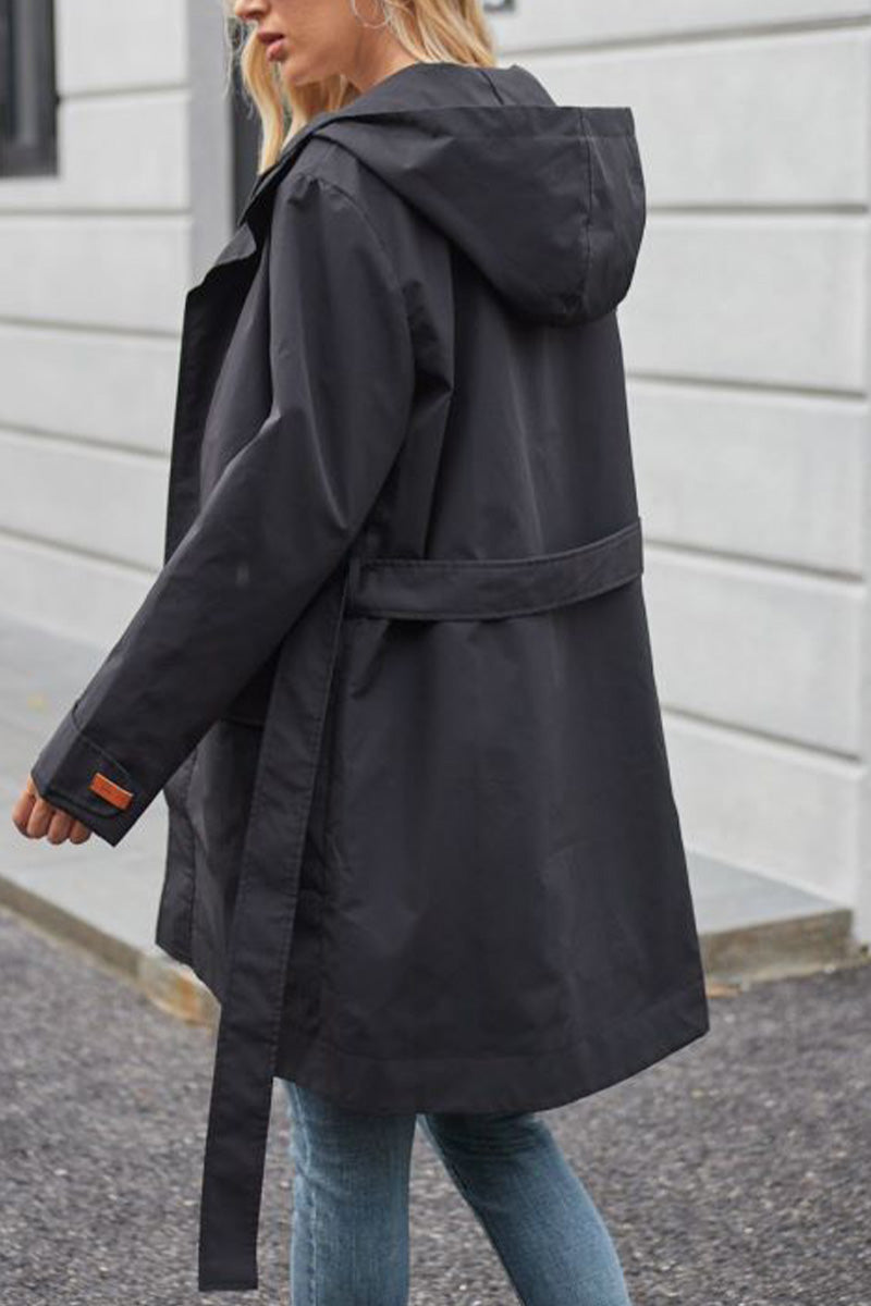 Water-Resistant Windbreaker Trench Jacket - - DYAVOR®