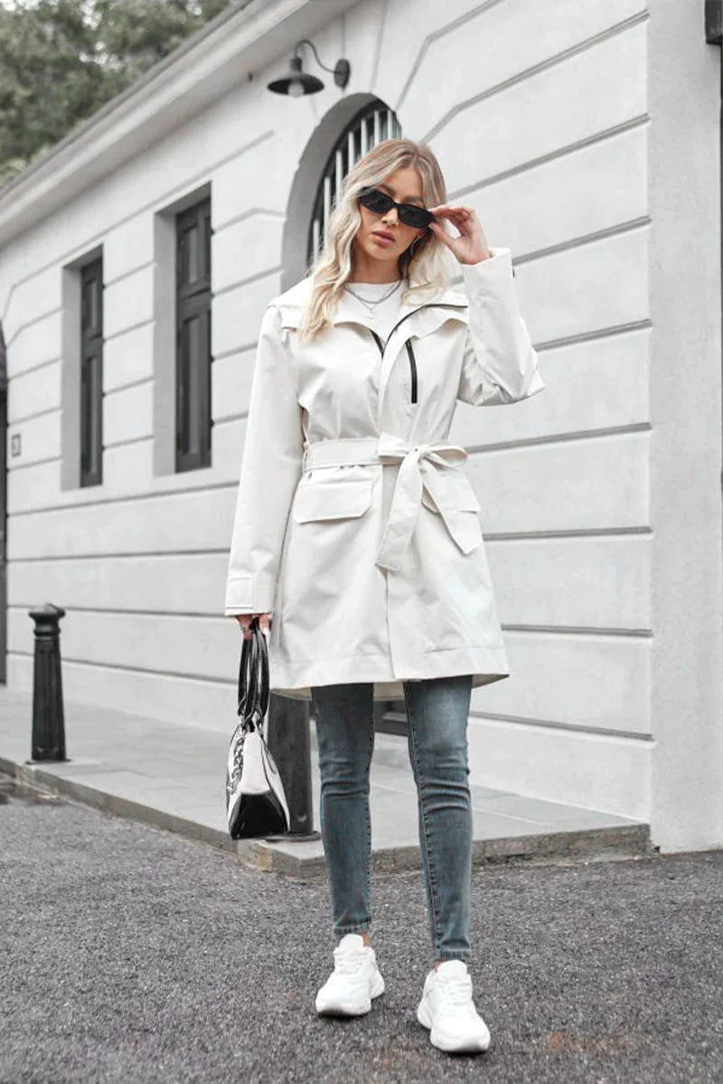 Water-Resistant Windbreaker Trench Jacket - - DYAVOR®