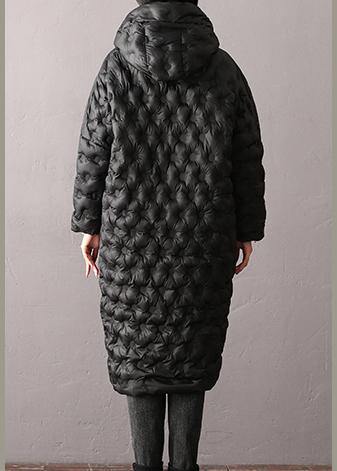 Warm Plus Size Winter Coats Black Hooded Zippered Parkas For Women - - DYAVOR®