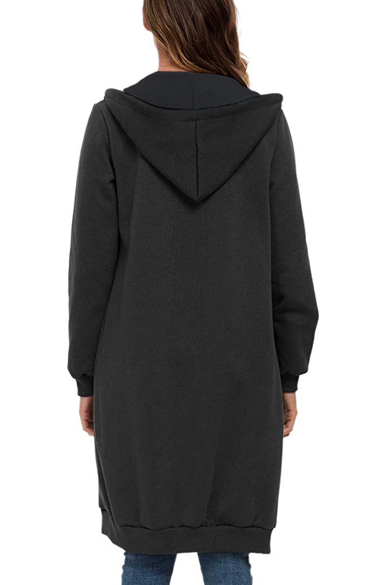 Oversized Long Zip Sweatshirt Hoodie - Coats & Jackets - DYAVOR®