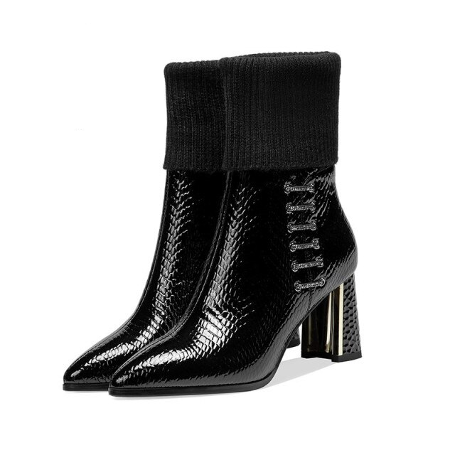 Alarcon Women's Classic High Heel Black Boots - Boots - DYAVOR®