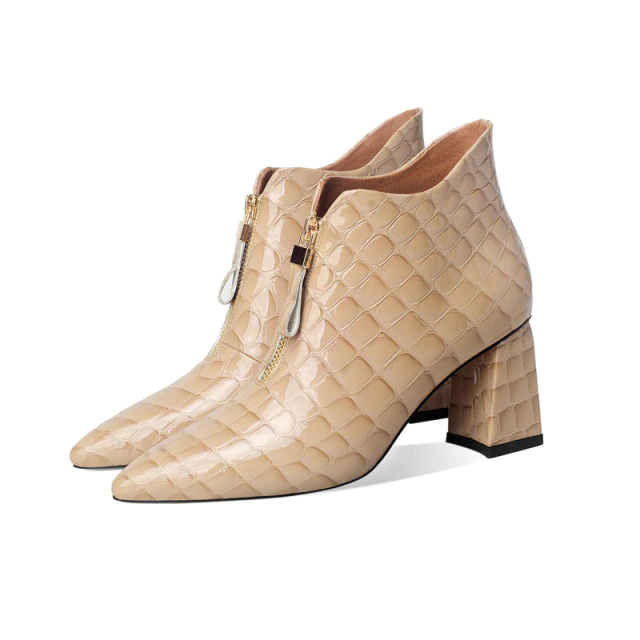 Albin Women's Leather Ankle Booties - booties - DYAVOR®